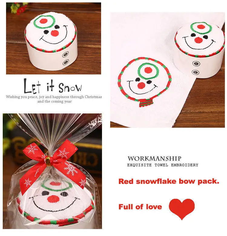 merry christmas gift cupcake cotton towel natal noel new year