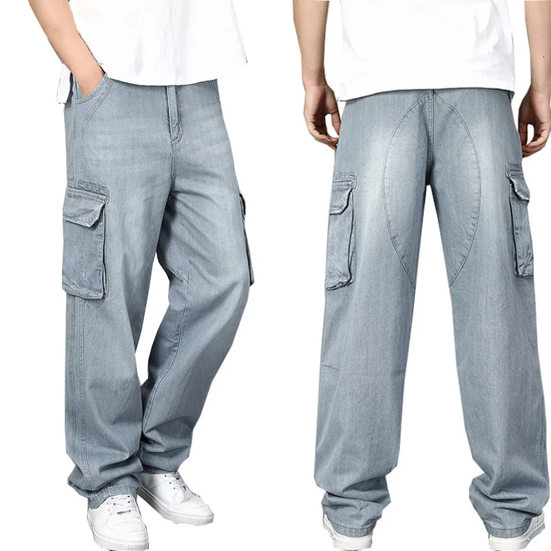 Jeans Men Plus Size Denim Trousers Men's Loose Hip hop Straight Multi-pocket Jeans Gray Denim Trousers Size 30 46 Jeans for Men
Jeans Men Plus Size Denim Trousers Men's Loose Hip hop Straight Multi-pocket Jeans Gray Denim Trousers Size 30 46 Jeans for Men