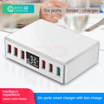 6 Port USB Charger QC 3.0 Fast Charging with LCD Digital Display Multi-Port Travel wall Charger Station Quick Charge USB
6 Port USB Charger QC 3.0 Fast Charging with LCD Digital Display Multi-Port Travel wall Charger Station Quick Charge USB