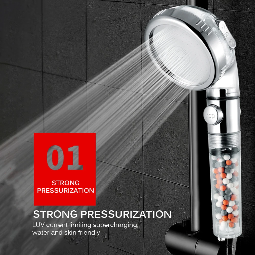 New Arrivel 3-Function SPA Shower Head Stop Switch Bathroom Adjustable Water Saving Spray ABS Anion Filter Showerheads
New Arrivel 3-Function SPA Shower Head Stop Switch Bathroom Adjustable Water Saving Spray ABS Anion Filter Showerheads