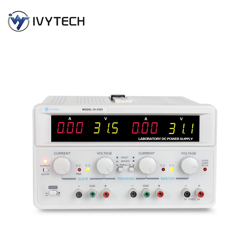 High Efficiency Tri-Channel Linear DC Power Supply LED Digital Display OCP 30V/3A 30/5A with Series/Parallel Mode
High Efficiency Tri-Channel Linear DC Power Supply LED Digital Display OCP 30V/3A 30/5A with Series/Parallel Mode