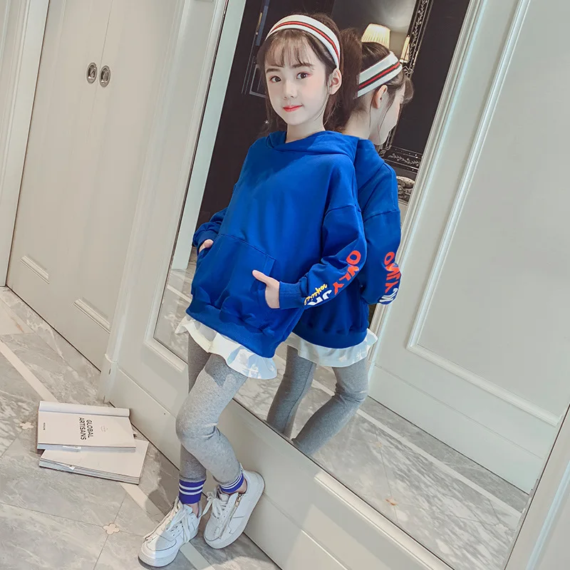 Girls 2019 Spring And Autumn CHILDREN'S Suit New Style Korean-style Middle And Large Children Casual Joint Hoodie Leggings Two-P
Girls 2019 Spring And Autumn CHILDREN'S Suit New Style Korean-style Middle And Large Children Casual Joint Hoodie Leggings Two-P