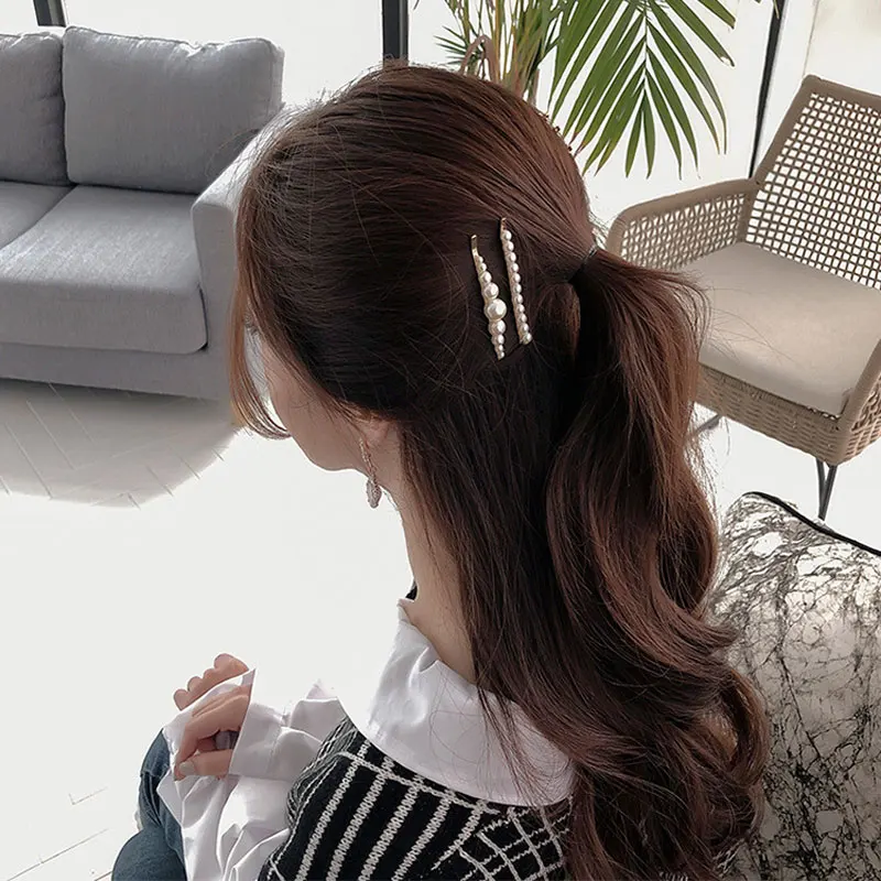 Women Girls Elegant Pearls Hair Clips INS Sweet Headwear Ornament Hairpins Barrettes Headband Hair Accessories Crystal Barrette
Women Girls Elegant Pearls Hair Clips INS Sweet Headwear Ornament Hairpins Barrettes Headband Hair Accessories Crystal Barrette