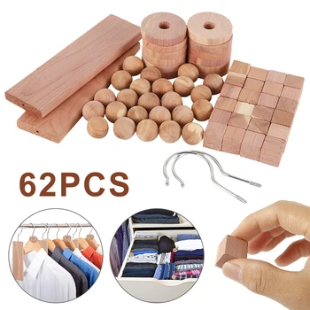 62pcs Wardrobe Pest Control Wooden Mothballs Cedar Wood Block Ring Insect Repellent Moth Ball Household Moth Mildew Proofing
62pcs Wardrobe Pest Control Wooden Mothballs Cedar Wood Block Ring Insect Repellent Moth Ball Household Moth Mildew Proofing