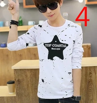 Men's Tide brand round neck shirt Korean version of the trend of Mercerized cotton body shirt 
Men's Tide brand round neck shirt Korean version of the trend of Mercerized cotton body shirt