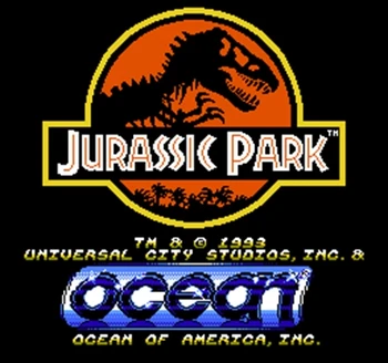 JURASSIC PARK 60 Pin 8 Bit Game Card For Subor Game Player Console