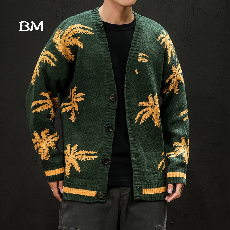 Хип-Хоп Зимний свитер мужской кардиган в Корейском стиле мода 2019 уличная одежда