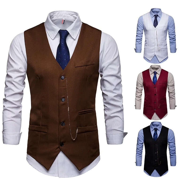 ZOGAA business vest waistcoat men Leisure 4 colors formal vest for men 2019 new waistcoat men plus size S-2XL Cotton mens vest
ZOGAA business vest waistcoat men Leisure 4 colors formal vest for men 2019 new waistcoat men plus size S-2XL Cotton mens vest