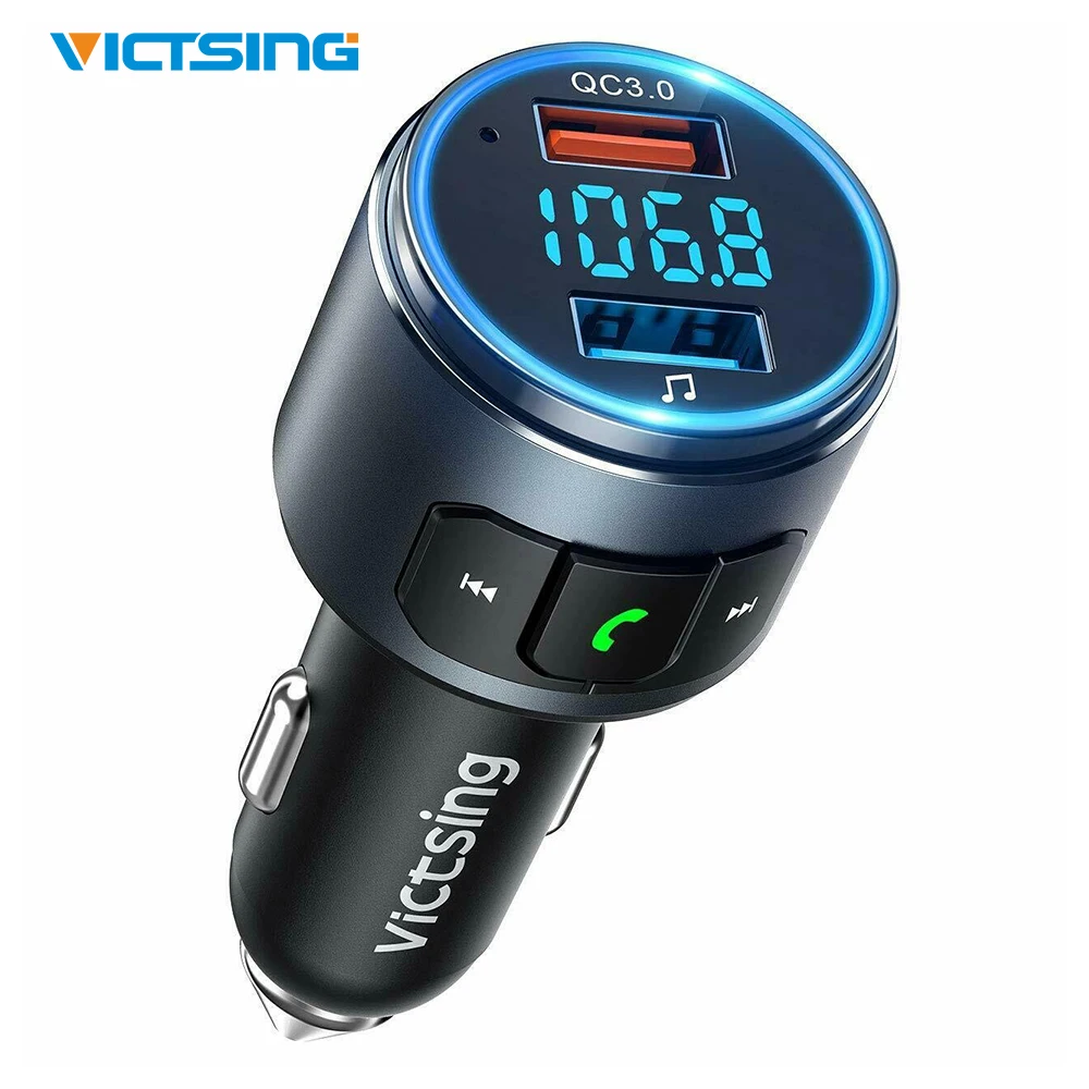 VicTsing Upgraded V5.0 Bluetooth FM Transmitter Radio Adapter Car Handsfree Call 2 USB Ports & QC3.0 Fast Charger FM Transmitter
VicTsing Upgraded V5.0 Bluetooth FM Transmitter Radio Adapter Car Handsfree Call 2 USB Ports & QC3.0 Fast Charger FM Transmitter