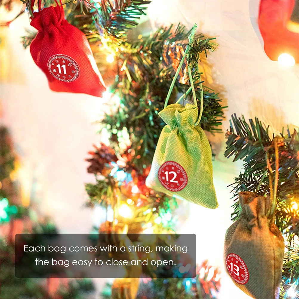 bags countdown advent calendar candy gift bags with christmas