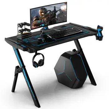 43.3"Game Table Professional Internet Cafe Game Chair Computer Table With Audio Sensor RGB LED Lights Cup Holder Headphone Hook
43.3"Game Table Professional Internet Cafe Game Chair Computer Table With Audio Sensor RGB LED Lights Cup Holder Headphone Hook