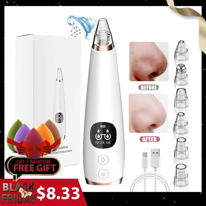 Blackhead Remover Vacuum Face Deep Nose Pore Cleaner T Zone Pimple Removal Facial Acne Blckehead Extractor Tool Beauty Machine
Blackhead Remover Vacuum Face Deep Nose Pore Cleaner T Zone Pimple Removal Facial Acne Blckehead Extractor Tool Beauty Machine