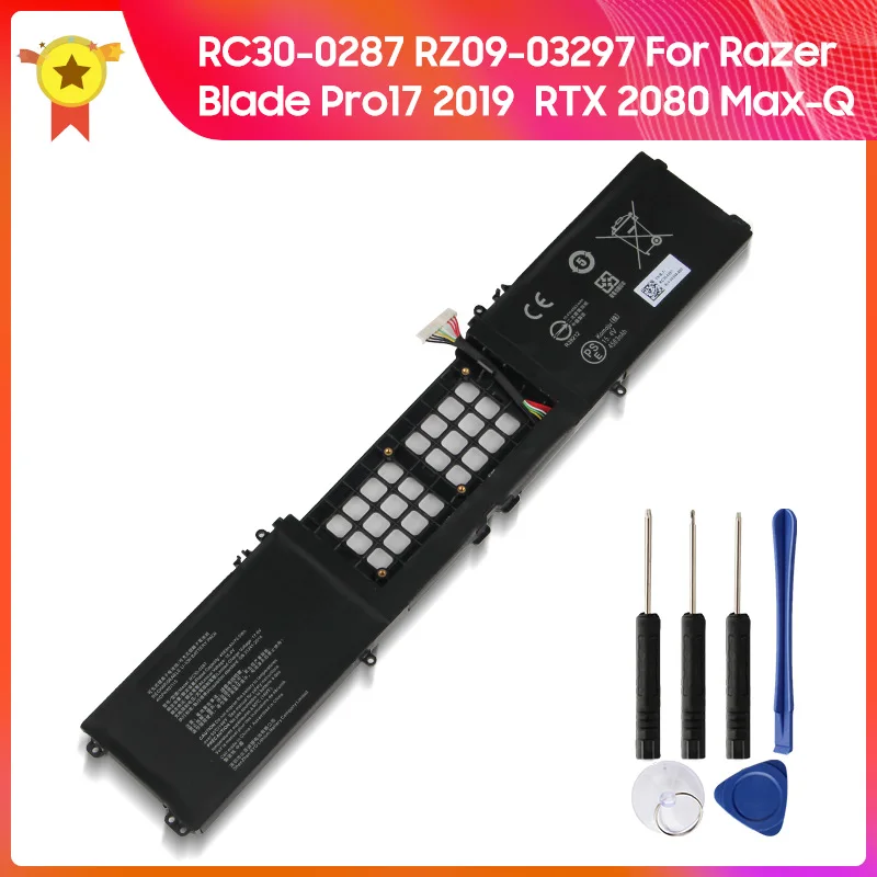 Genuine Battery RC30-0287 For Razer Blade Pro17 2019 RZ09-03297 RTX 2080 Max-Q 4583mAh Replacement Laptop Battery + Tool
Genuine Battery RC30-0287 For Razer Blade Pro17 2019 RZ09-03297 RTX 2080 Max-Q 4583mAh Replacement Laptop Battery + Tool