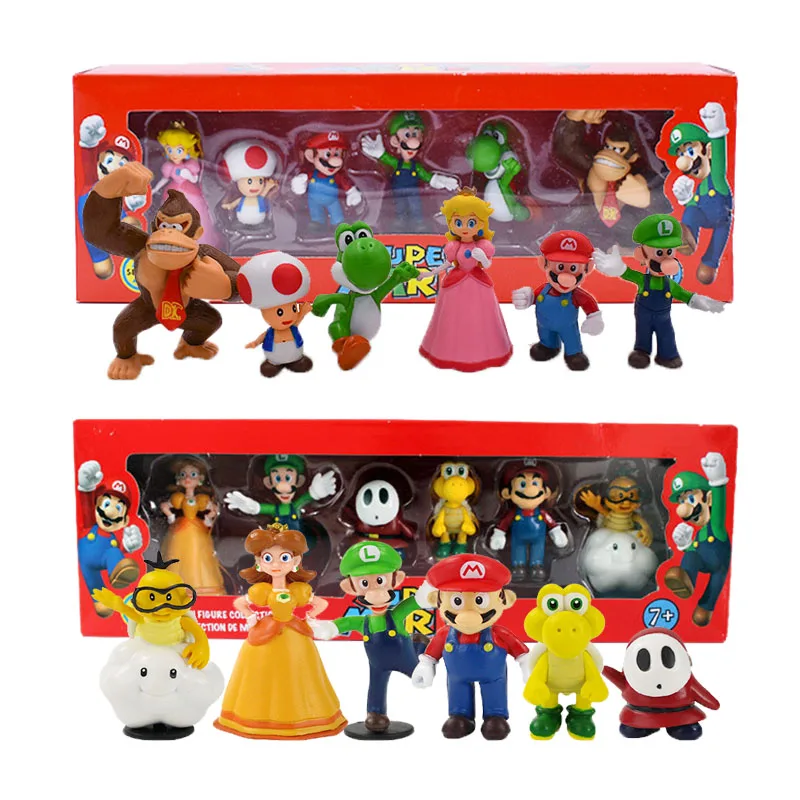 Super Mario Bros Bowser Luigi Koopa Yoshi Waluigi Toad Peach Princess Odyssey DONKEY KONG Action Figure Model Dolls Toys Box
Super Mario Bros Bowser Luigi Koopa Yoshi Waluigi Toad Peach Princess Odyssey DONKEY KONG Action Figure Model Dolls Toys Box