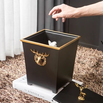 American style A living room Tuba Square trash can With cover Bedroom household storage bucket Decorations garbage cans
American style A living room Tuba Square trash can With cover Bedroom household storage bucket Decorations garbage cans