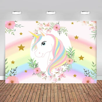 Carton Children Unicorn Rainbow Flower Baby Shower Photography Back Drops Vinly Photo Background Backgrounds for Photo Studio
Carton Children Unicorn Rainbow Flower Baby Shower Photography Back Drops Vinly Photo Background Backgrounds for Photo Studio