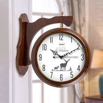 Vintage Silent Wall Clock Digital Arabic Wooden Nordic Wall Clock Classic Double Sided Living Room Wandklok Home Decor AD50WC
Vintage Silent Wall Clock Digital Arabic Wooden Nordic Wall Clock Classic Double Sided Living Room Wandklok Home Decor AD50WC
