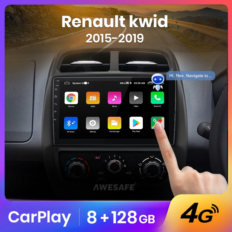 AWESAFE Android 10 для Renault KWID 2015 - 2019 Автомагнитола мультимедийные видеоплееры Авто CarPlay 2