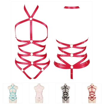 Bondage Full Sexy Body Harness Set for Women O-ring Garter Harness Red Chest Bra Goth Erotic Rave Dance Fetish Cosplay Wear
Bondage Full Sexy Body Harness Set for Women O-ring Garter Harness Red Chest Bra Goth Erotic Rave Dance Fetish Cosplay Wear