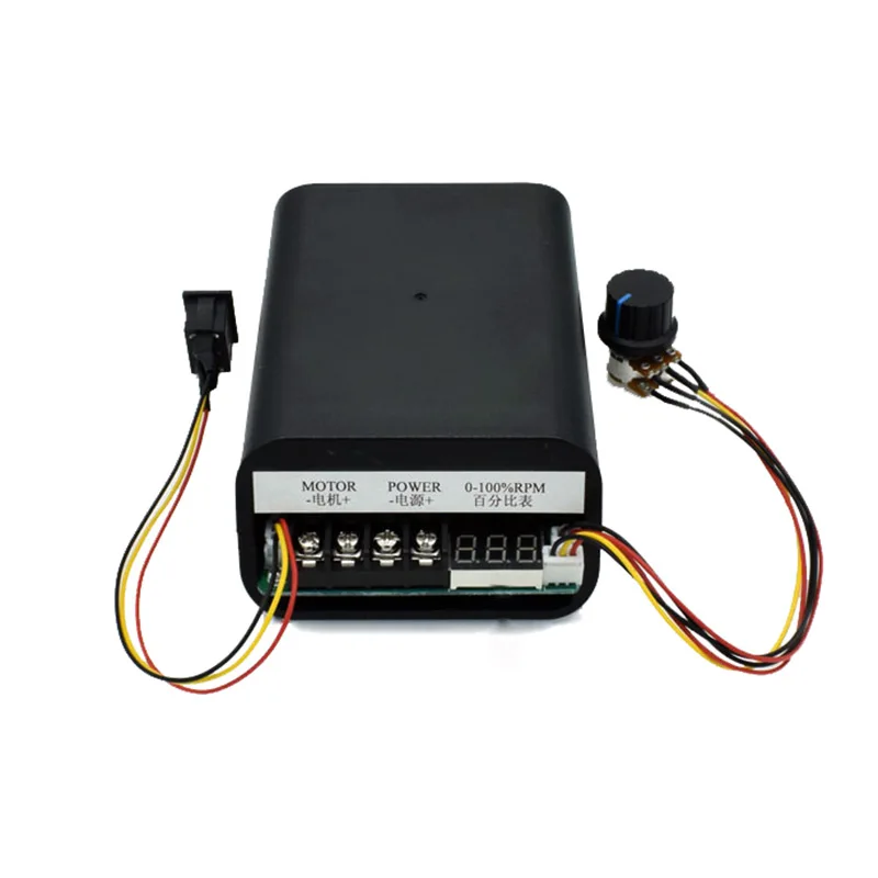 PWM dc motor speed controller max 60A CW CCW digital display 0~100% adjustable drive module Input 10V~55V
PWM dc motor speed controller max 60A CW CCW digital display 0~100% adjustable drive module Input 10V~55V
