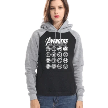 The Avengers Superhero Hoodeis Women Iron Man Captain America Hooded Raglan Sweatshirts Black Widow Print Hooded Pullover
The Avengers Superhero Hoodeis Women Iron Man Captain America Hooded Raglan Sweatshirts Black Widow Print Hooded Pullover