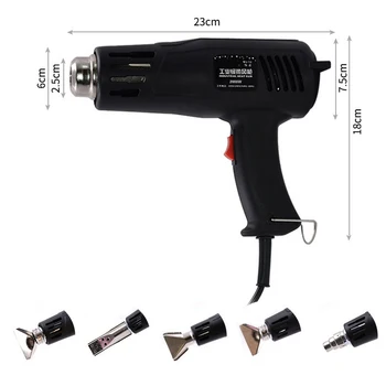 2000W Electric Heat Gun Temperature Adjust 150 To 550 Degree Industrial Hot Air Gun Car Film Bake Dry Remove Paint Thaw Food 
2000W Electric Heat Gun Temperature Adjust 150 To 550 Degree Industrial Hot Air Gun Car Film Bake Dry Remove Paint Thaw Food