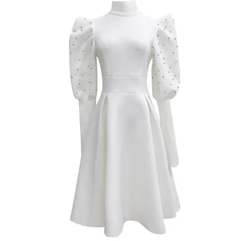 Heavy Craft Diamond Beaded a-line Dress 2020 New aurumn Turtleneck Puff Sleeve French Elegant Women Dress
Heavy Craft Diamond Beaded a-line Dress 2020 New aurumn Turtleneck Puff Sleeve French Elegant Women Dress