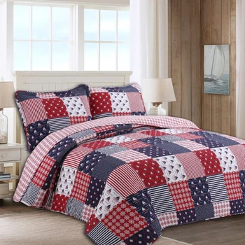 1Pc Bed Cover+2Pcs Pillowcases Red/White Stripes Bedding Set Small Sailing Boat/Rudder Bedspread Cotton Quilt Quilting Blanket
1Pc Bed Cover+2Pcs Pillowcases Red/White Stripes Bedding Set Small Sailing Boat/Rudder Bedspread Cotton Quilt Quilting Blanket