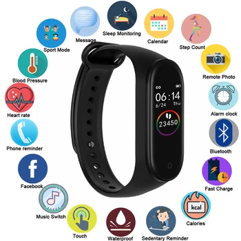 M4 Slim Smart Watch Women Men for IPHONE Android Fitness Tracker Bracelet 0.96" Real Heart Rate Blood Pressure Monitor Calories
M4 Slim Smart Watch Women Men for IPHONE Android Fitness Tracker Bracelet 0.96" Real Heart Rate Blood Pressure Monitor Calories