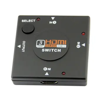 Hdmi Mini Switcher 3 Devices To 1 Tv Switch Box 3 Way Selector 1080P 3 In 1 Out Hdmi Splitter Support 3D
Hdmi Mini Switcher 3 Devices To 1 Tv Switch Box 3 Way Selector 1080P 3 In 1 Out Hdmi Splitter Support 3D