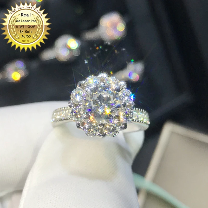 18K goldr ring 1ct D VVS moissanite ring Engagement&Wedding Jewellery with certificate 013
18K goldr ring 1ct D VVS moissanite ring Engagement&Wedding Jewellery with certificate 013
