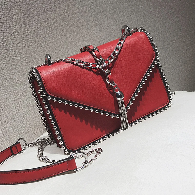 MONNET CAUTHY Autumn New Female Bags Classic Fashion Beading Tassel Messenger Bag Solid Color Red Pink Khaki White Black Flap
MONNET CAUTHY Autumn New Female Bags Classic Fashion Beading Tassel Messenger Bag Solid Color Red Pink Khaki White Black Flap