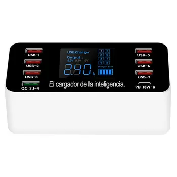 8Port Fast Usb Charger Quick Charge 3.0 Phone Charging Station Led Display Usb Smart Wireless Digital Display Charger
8Port Fast Usb Charger Quick Charge 3.0 Phone Charging Station Led Display Usb Smart Wireless Digital Display Charger