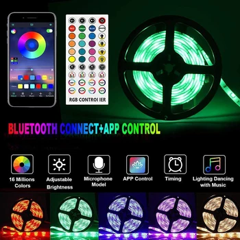 5m 150 SMD 5050 LED Waterproof RGB String Lamp Bluetooth Remote Control Ribbon Tape Light for Desktop TV Background Decor Light
5m 150 SMD 5050 LED Waterproof RGB String Lamp Bluetooth Remote Control Ribbon Tape Light for Desktop TV Background Decor Light
