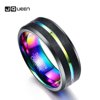 AAA 8MM wide Black Matte Plating Colorful Slotted Tungsten Steel Ring Anniversary gift Tungsten rings for men's Jewelry T084R
AAA 8MM wide Black Matte Plating Colorful Slotted Tungsten Steel Ring Anniversary gift Tungsten rings for men's Jewelry T084R