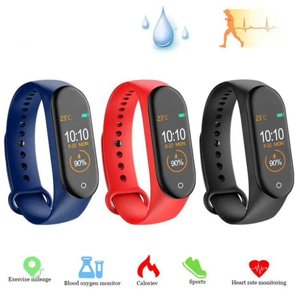 M4 Fitness Tracker Real-Time Heart Rate Monitor Blood Pressure Smart Bracelet Color Screen Wristband For Android Ios
M4 Fitness Tracker Real-Time Heart Rate Monitor Blood Pressure Smart Bracelet Color Screen Wristband For Android Ios