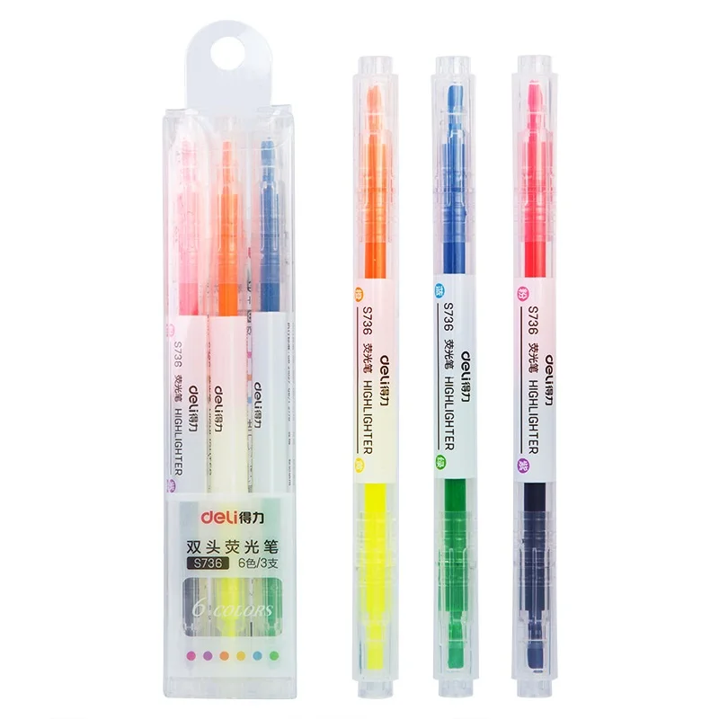 3pcs Dual Color Highlighter Pen set 2 colors in 1 novelty office school highlighting maker Liner Drawing for study work F935
3pcs Dual Color Highlighter Pen set 2 colors in 1 novelty office school highlighting maker Liner Drawing for study work F935