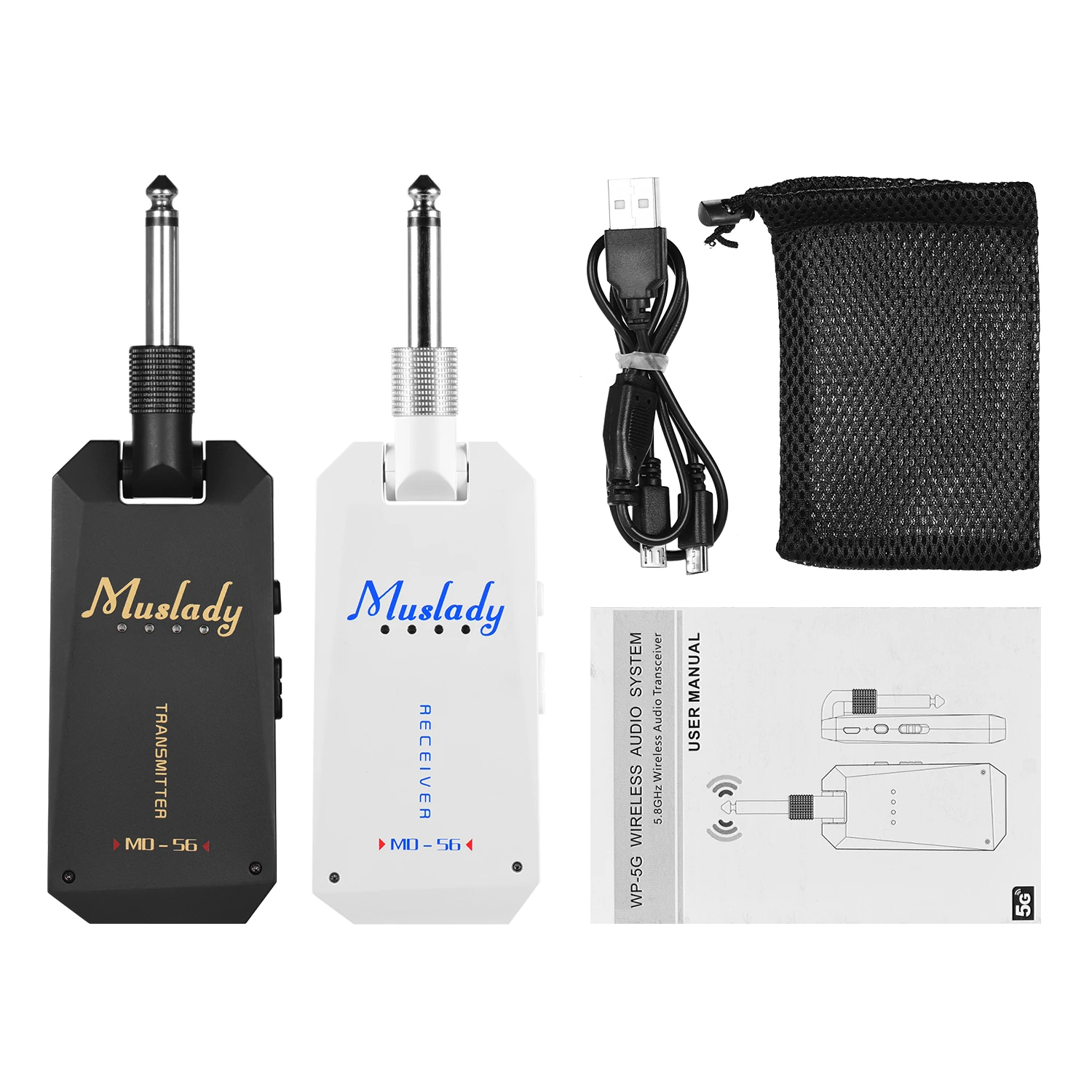 Muslady MD-5G Wireless 5.8G Guitar System Audio Transmitter Receiver ISM Band for Electric Bass Guitars Amplifier Accessories
Muslady MD-5G Wireless 5.8G Guitar System Audio Transmitter Receiver ISM Band for Electric Bass Guitars Amplifier Accessories