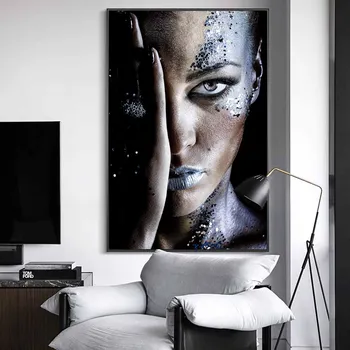 African Black Woman Canvas Paintings On the Wall Art Posters And Prints Makeup Woman Art Cover Face Wall Pictures Home Decor
African Black Woman Canvas Paintings On the Wall Art Posters And Prints Makeup Woman Art Cover Face Wall Pictures Home Decor