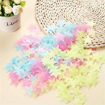 Pink Yellow Blue 100pcs 3D Stars Glow In The Dark Luminous Fluorescent Plastic Wall Stickers Living Home Decor Kids Rooms 
Pink Yellow Blue 100pcs 3D Stars Glow In The Dark Luminous Fluorescent Plastic Wall Stickers Living Home Decor Kids Rooms