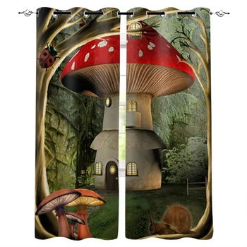 Alice Fairytale Mushroom House Window Curtains Living Room Kitchen Curtains for Bedroom Left and Right Biparting Open Curtains
Alice Fairytale Mushroom House Window Curtains Living Room Kitchen Curtains for Bedroom Left and Right Biparting Open Curtains
