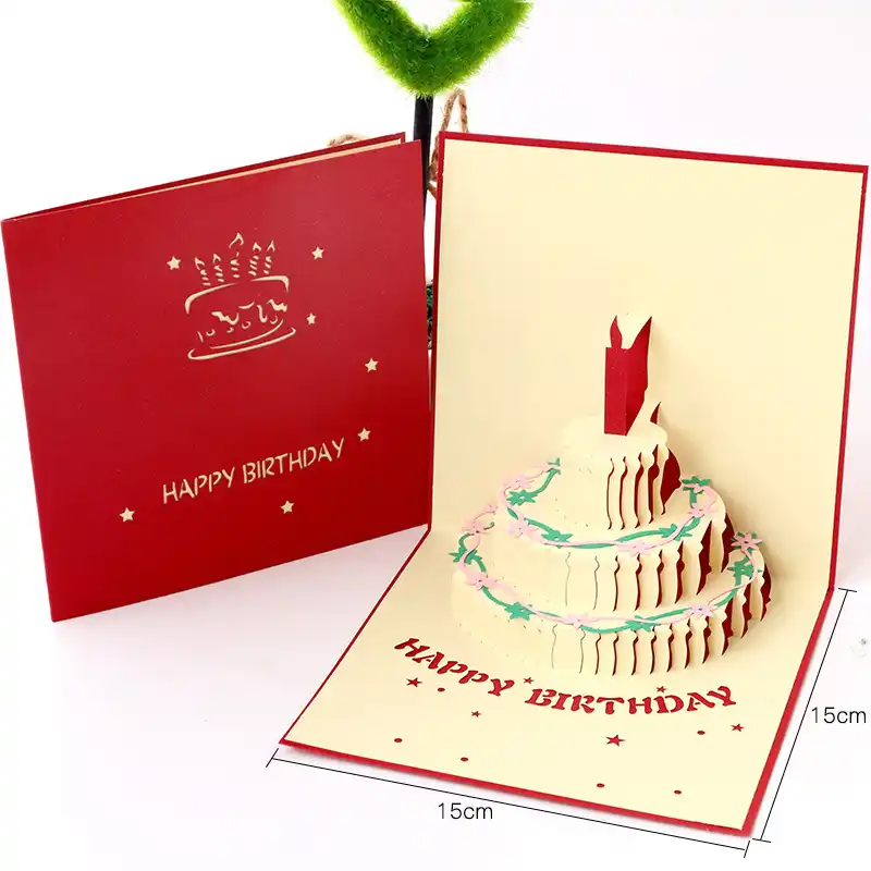 3d laser cut pop up greeting cards happy birthday thank you gift