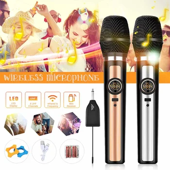 Wireless Microphone With UHF Receiver 40-18KHz 8 Channels Handheld Microphone For Household Karaoke Conference Audio Amplifier
Wireless Microphone With UHF Receiver 40-18KHz 8 Channels Handheld Microphone For Household Karaoke Conference Audio Amplifier