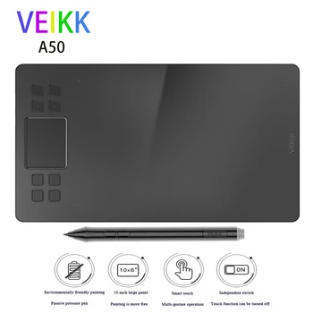 VEIKK Pen Tablet Animation Drawing Tablet 10x6" Art Graphics Drawing Pen Tableta Grafica 5080LPI + 8 Pen Tips
VEIKK Pen Tablet Animation Drawing Tablet 10x6" Art Graphics Drawing Pen Tableta Grafica 5080LPI + 8 Pen Tips