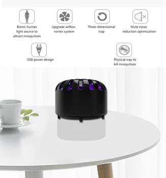USB Flytrap Pest Catcher Killer Automatic Electric Fly Trap Device Indoor Mute Usb Photocatalyst Mosquito Killer Killing Lamp
USB Flytrap Pest Catcher Killer Automatic Electric Fly Trap Device Indoor Mute Usb Photocatalyst Mosquito Killer Killing Lamp