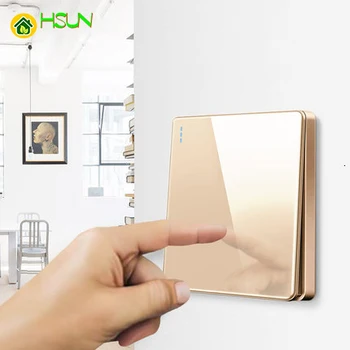 High-grade 1 2 3 4 gang 1 2 way big panel Golden switch socket Type 86 Wall 2.5D Cambered Mirror Toughened glass Computer TV
High-grade 1 2 3 4 gang 1 2 way big panel Golden switch socket Type 86 Wall 2.5D Cambered Mirror Toughened glass Computer TV