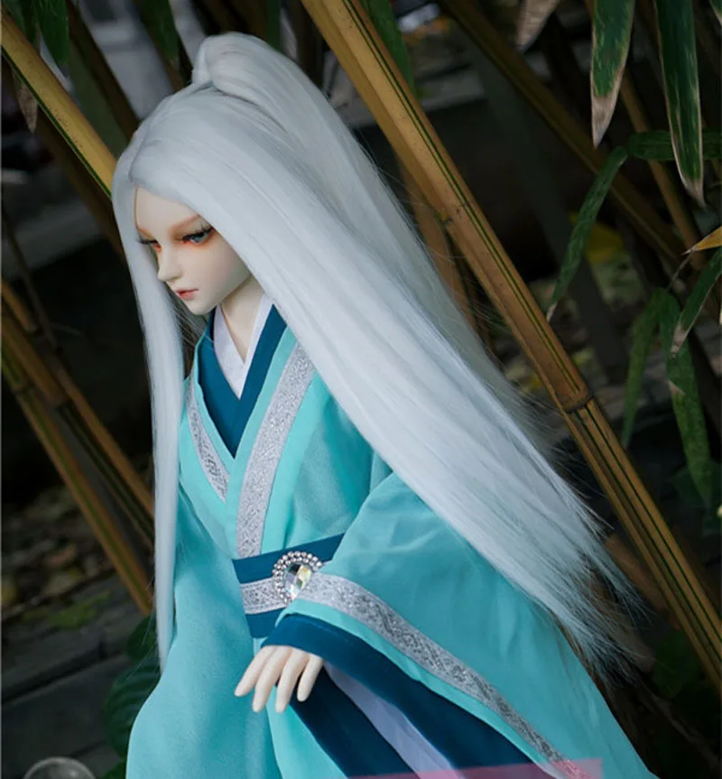 Новый стиль 1/3 1/4 1/6 Bjd SD кукла парик высокой температуры белого цвета с одним