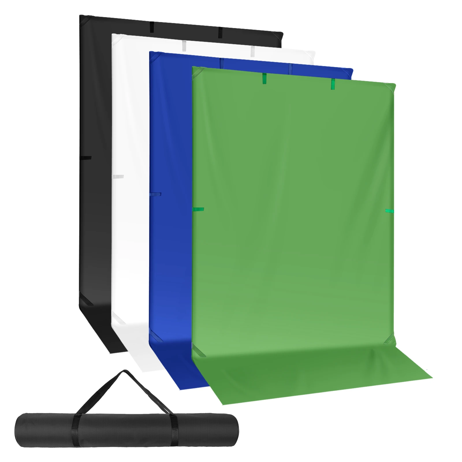 Neewer Chromakey Green/Blue and Black/White Backdrop with Banner Stand Photography Background 59"x119" Chroma-Key Panel |