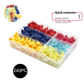 240PCS t Tap Cable Terminal Connector Non-stripped Quick Wire Terminal Block Connectors T-Tap Nylon Self-Stripping connector
240PCS t Tap Cable Terminal Connector Non-stripped Quick Wire Terminal Block Connectors T-Tap Nylon Self-Stripping connector