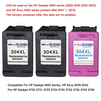Compatible Ink Cartridge 304XL new version for hp304 hp 304 xl deskjet envy 2620 2630 2632 5030 5020 5032 3720 3730 5010 printer
Compatible Ink Cartridge 304XL new version for hp304 hp 304 xl deskjet envy 2620 2630 2632 5030 5020 5032 3720 3730 5010 printer